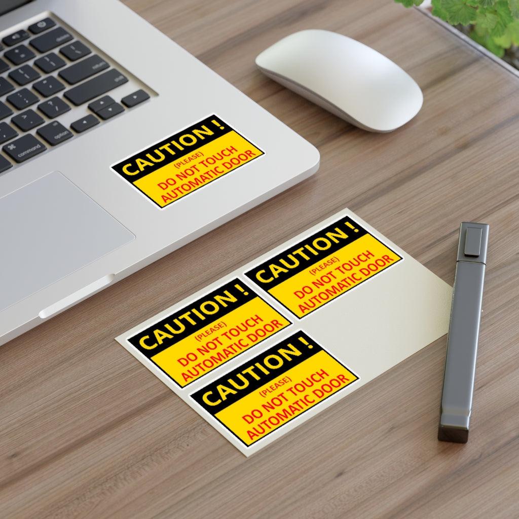 Caution Do Not Touch Automatic Door Sticker Sheet - Art Unlimited