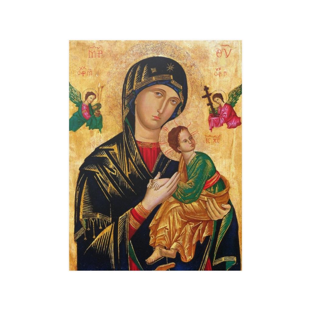 Our Lady Of Perpetual Help Virgin Mary Painting Print Poster - Art Unlimited