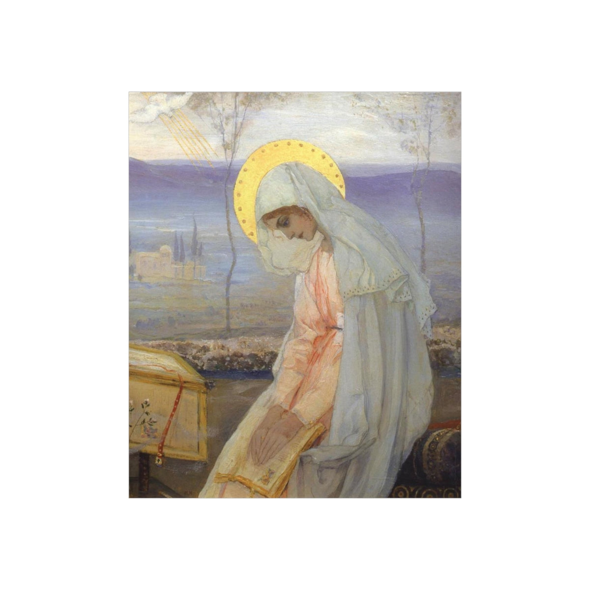 The Annunciation - The Virgin Mary By Mikhail Nesterov Print Poster