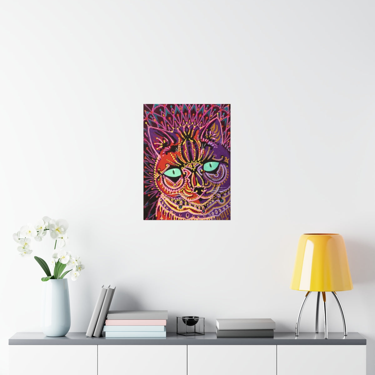 Louis Wain Kaleidoscope Cat Print Poster