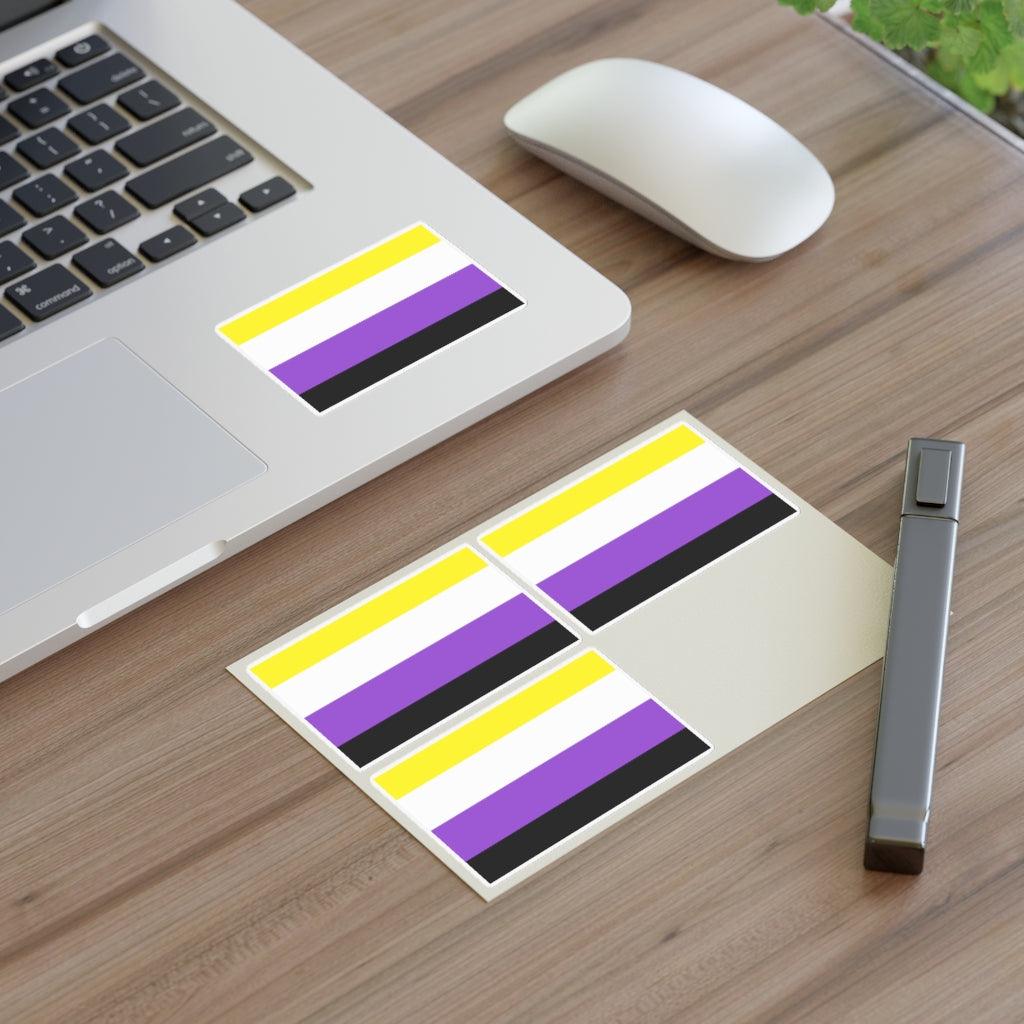 Nonbinary Pride Flag Sticker Sheet - Art Unlimited