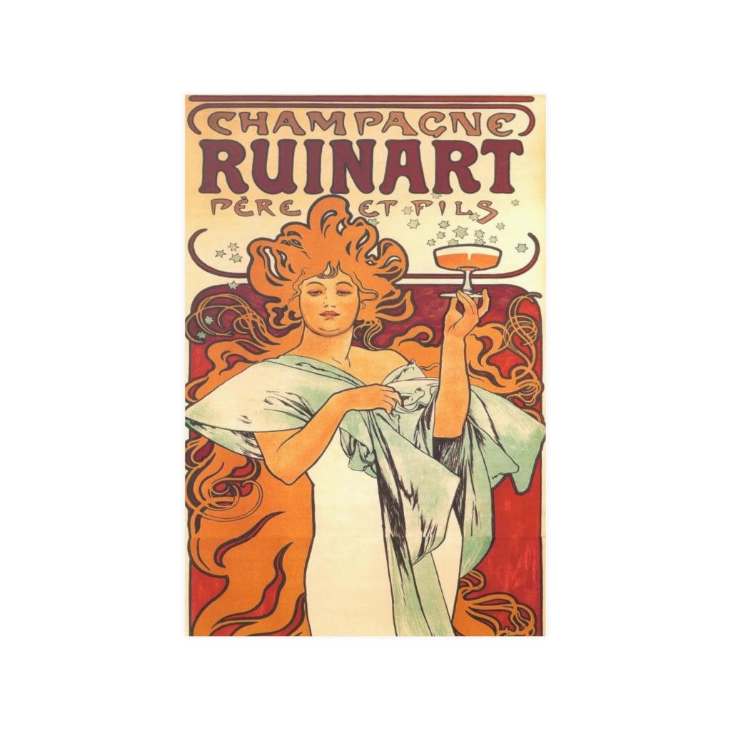 Champagne Ruinart By Alphonse Mucha Print Poster - Art Unlimited