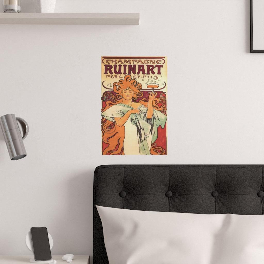 Champagne Ruinart By Alphonse Mucha Print Poster - Art Unlimited