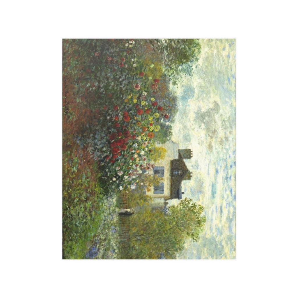 Claude Monet - Monets Garden In Argenteuil 1873 Print Poster - Art Unlimited