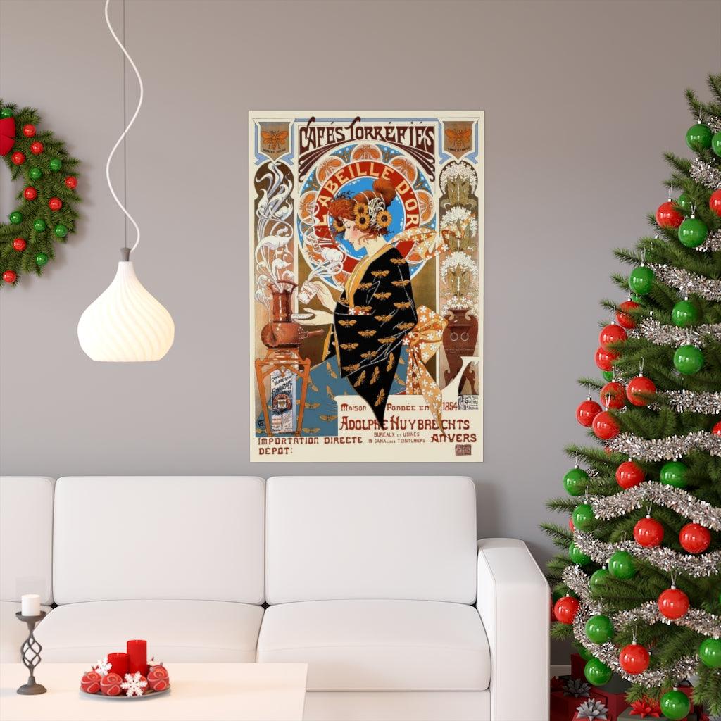 Coffee Cafes Torrefies Labeille Dor Print Poster - Art Unlimited