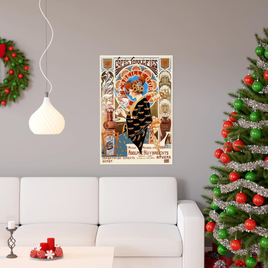 Coffee Cafes Torrefies Labeille Dor Print Poster - Art Unlimited