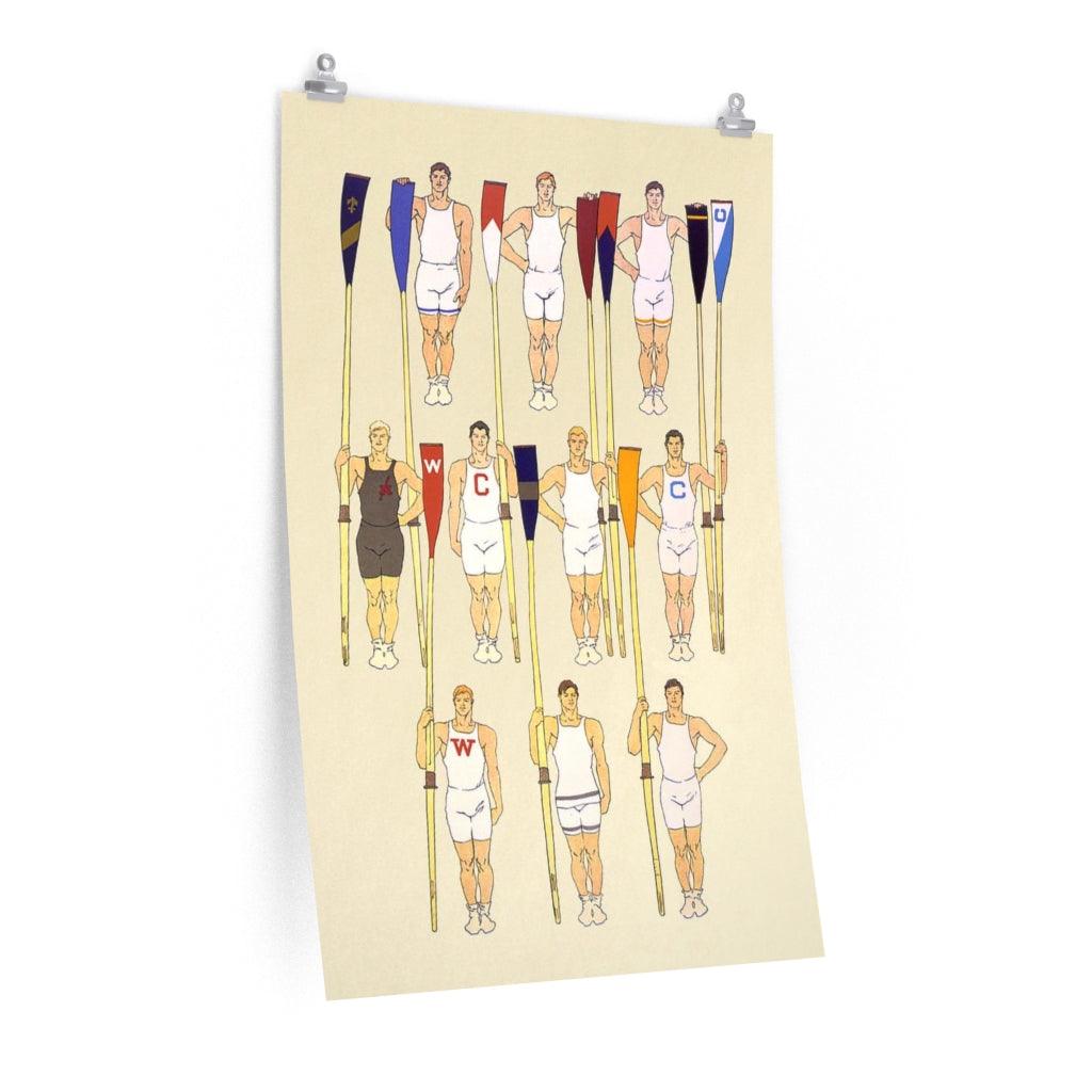 College Crews Rowing Ivy League Crew Print Poster - Art Unlimited
