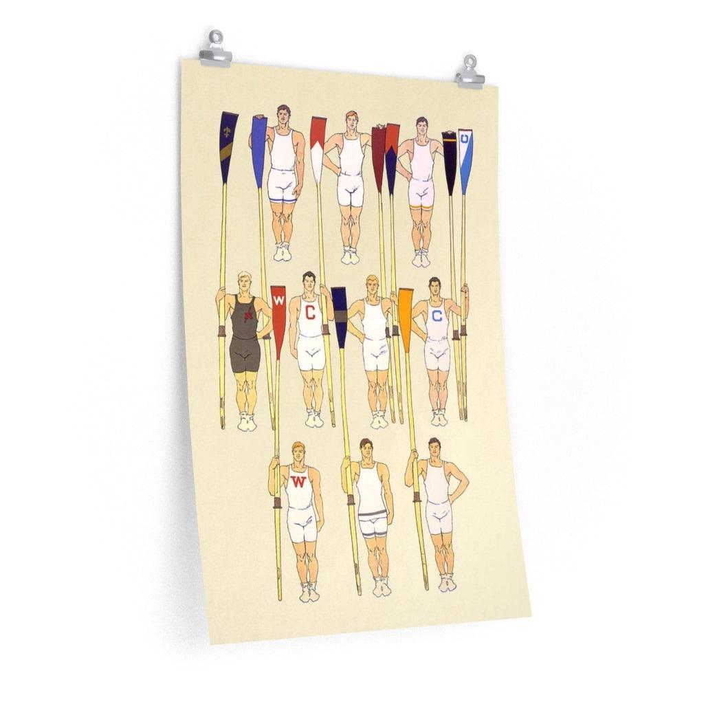 College Crews Rowing Ivy League Crew Print Poster - Art Unlimited