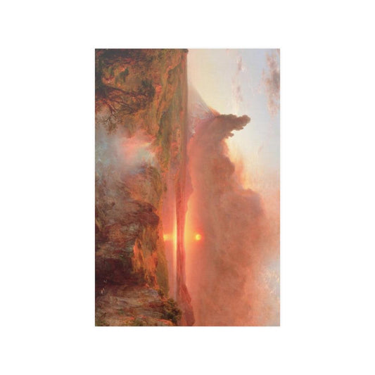 Cotopaxi - Frederic Edwin Church 1862 Volcano Landscape Print Poster - Art Unlimited