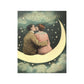 Couple Kissing On Vintage Crescent Moon Print Poster - Art Unlimited