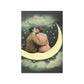 Couple Kissing On Vintage Crescent Moon Print Poster - Art Unlimited