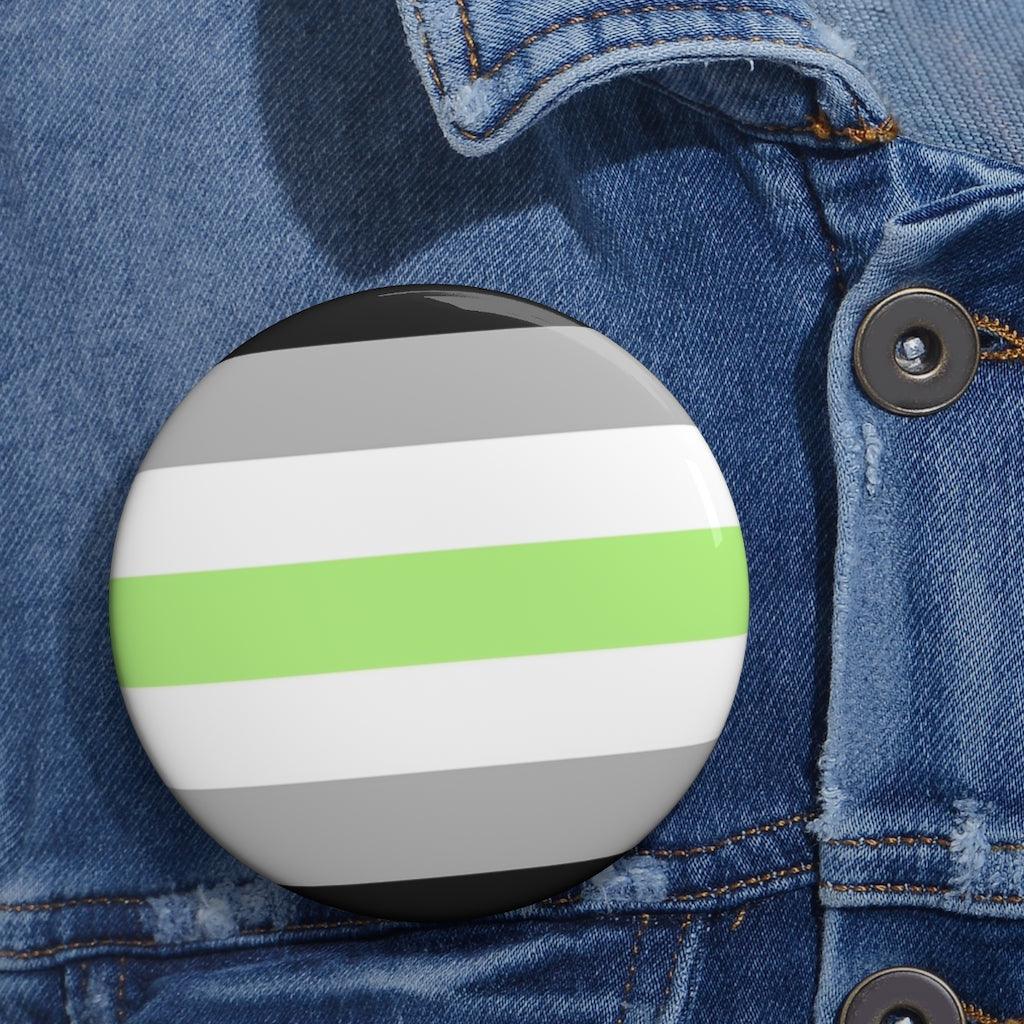 Agender Pride Flag Pin Button - Art Unlimited
