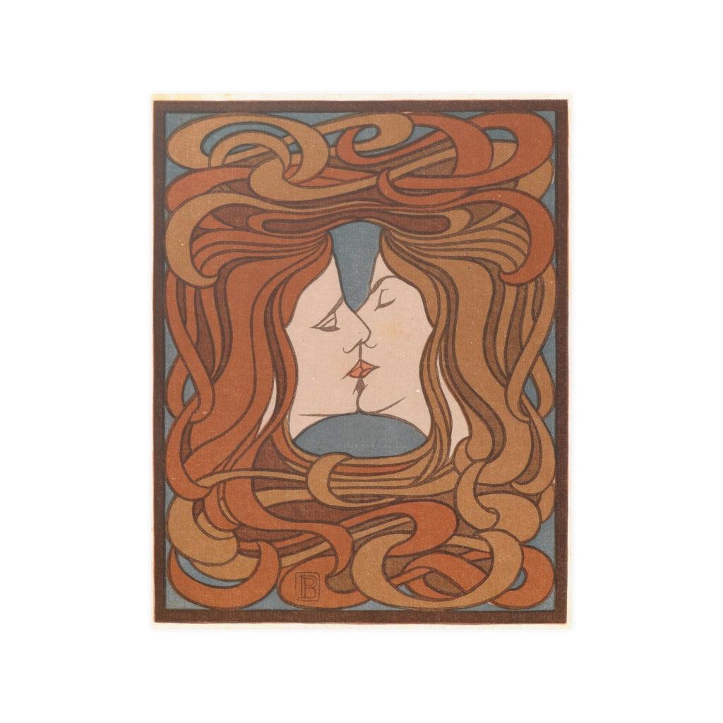 The Kiss By Peter Behrens 1898 Print Poster - Art Unlimited