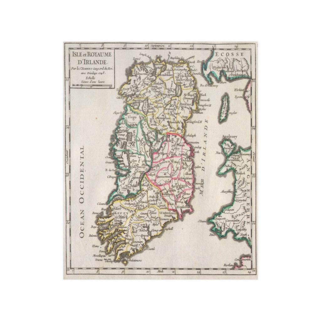 1795 Irish Historical Map Print Poster - Art Unlimited