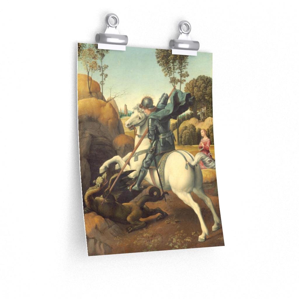 Saint George And The Dragon - Raphael Print Poster - Art Unlimited