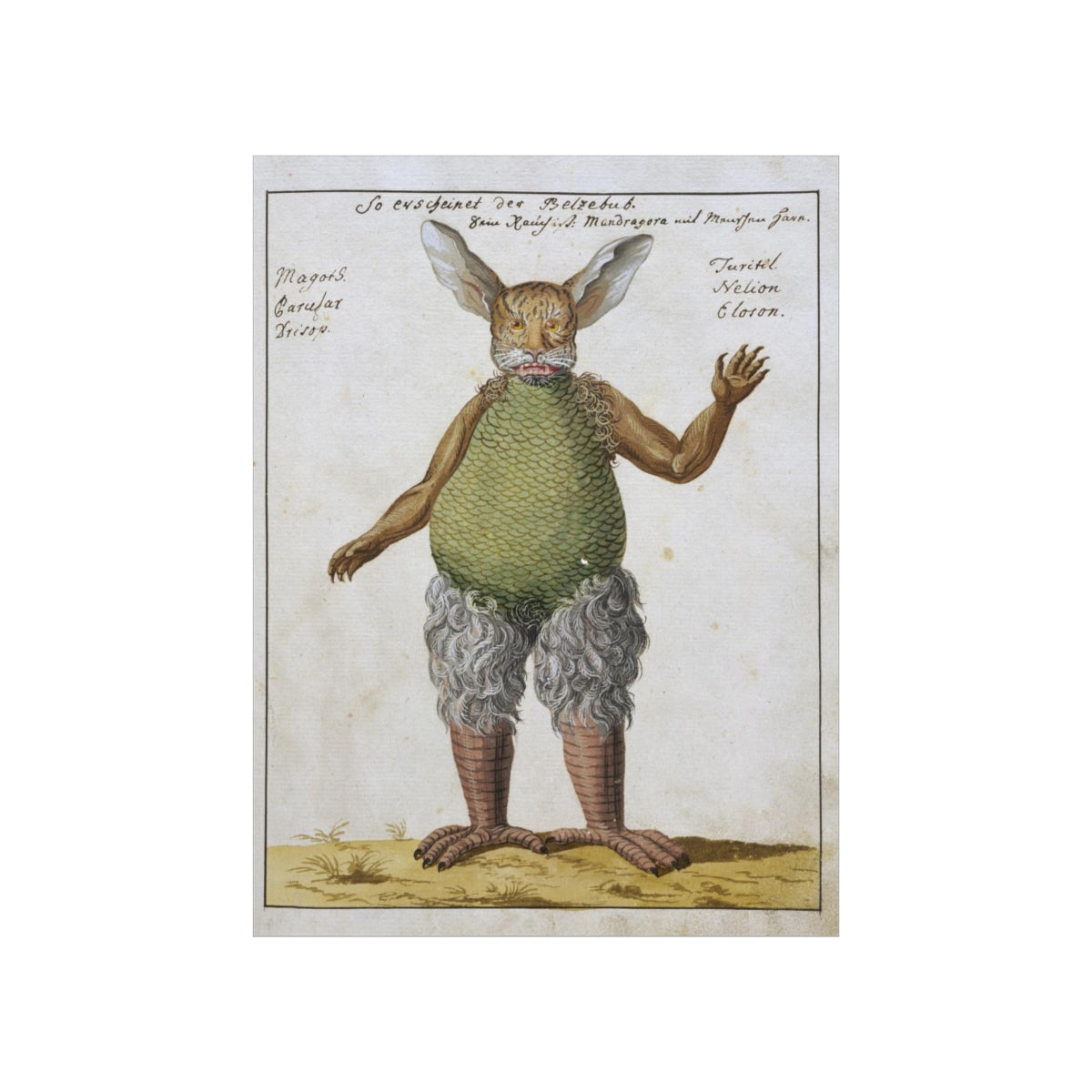 Beelzebub - Compendium Rarissimum Occult Art 1792 Print Poster