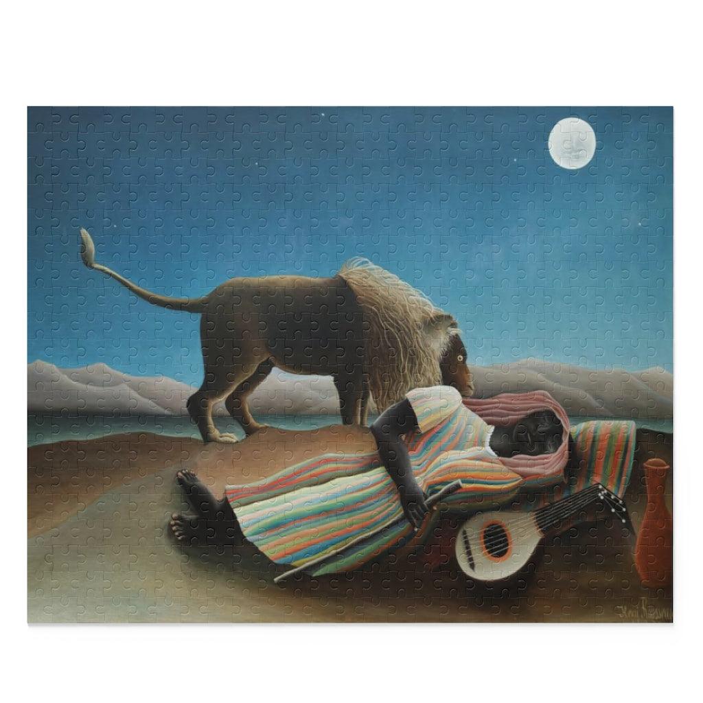 The Lion And The Sleeping Gypsy By Henri Rousseau Puzzle - Art Unlimited