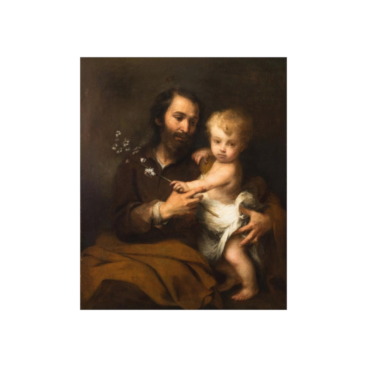 Saint Joseph And Baby Jesus Print Poster