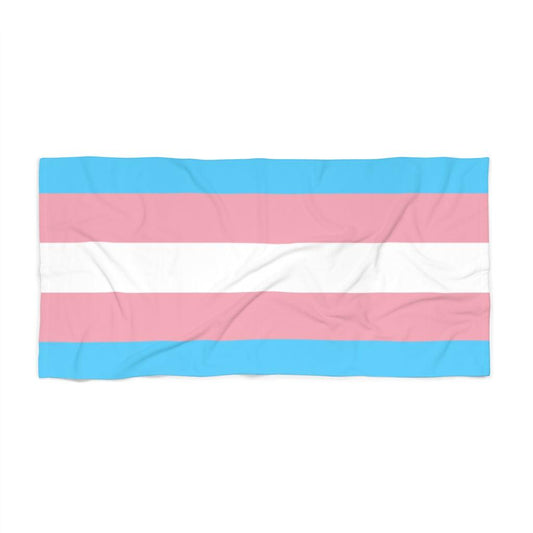 Transgender Flag Beach Towel - Art Unlimited