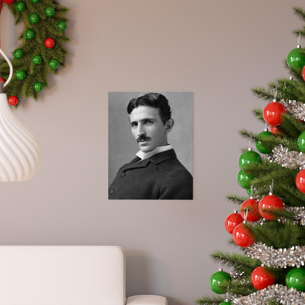 Nikola Tesla Portrait Print Poster - Art Unlimited