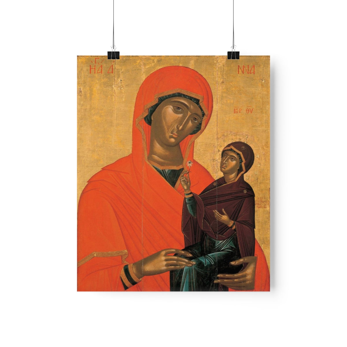 Saint Anne Grandmother Of The Church - Patron Of Housewives Print Poster