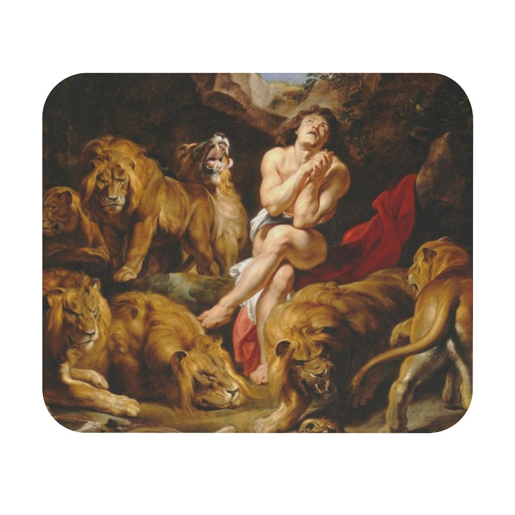 Daniel In The Lions Den By Peter Paul Rubens Mouse Pad - Art Unlimited