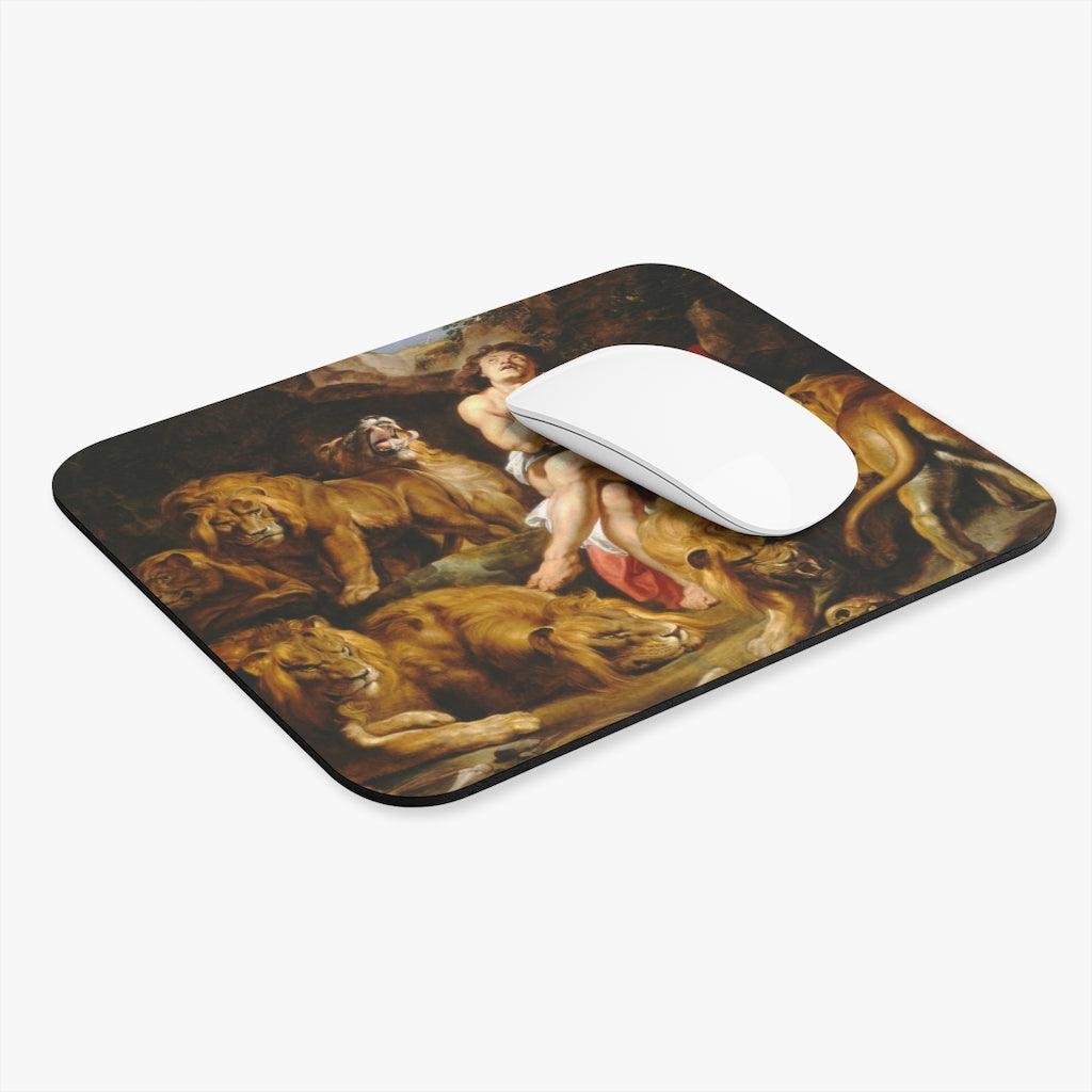 Daniel In The Lions Den By Peter Paul Rubens Mouse Pad - Art Unlimited