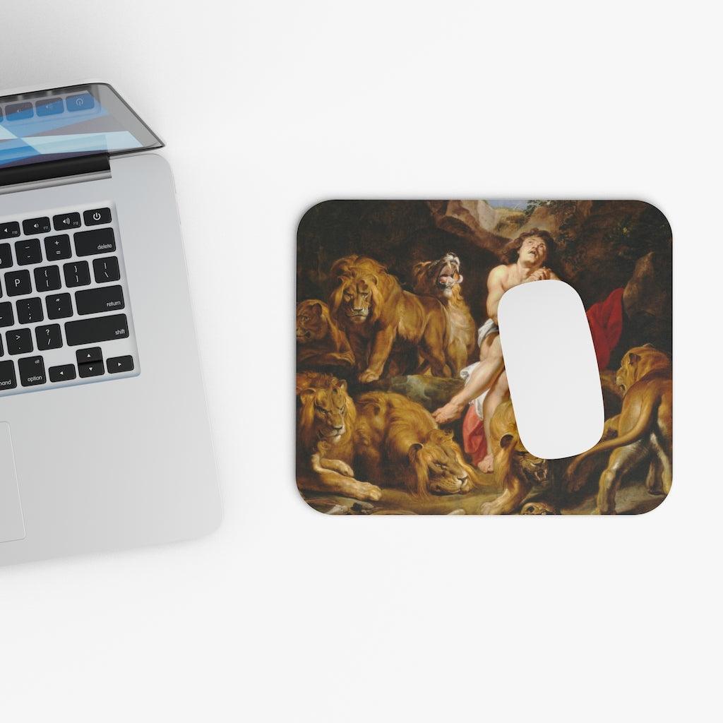 Daniel In The Lions Den By Peter Paul Rubens Mouse Pad - Art Unlimited