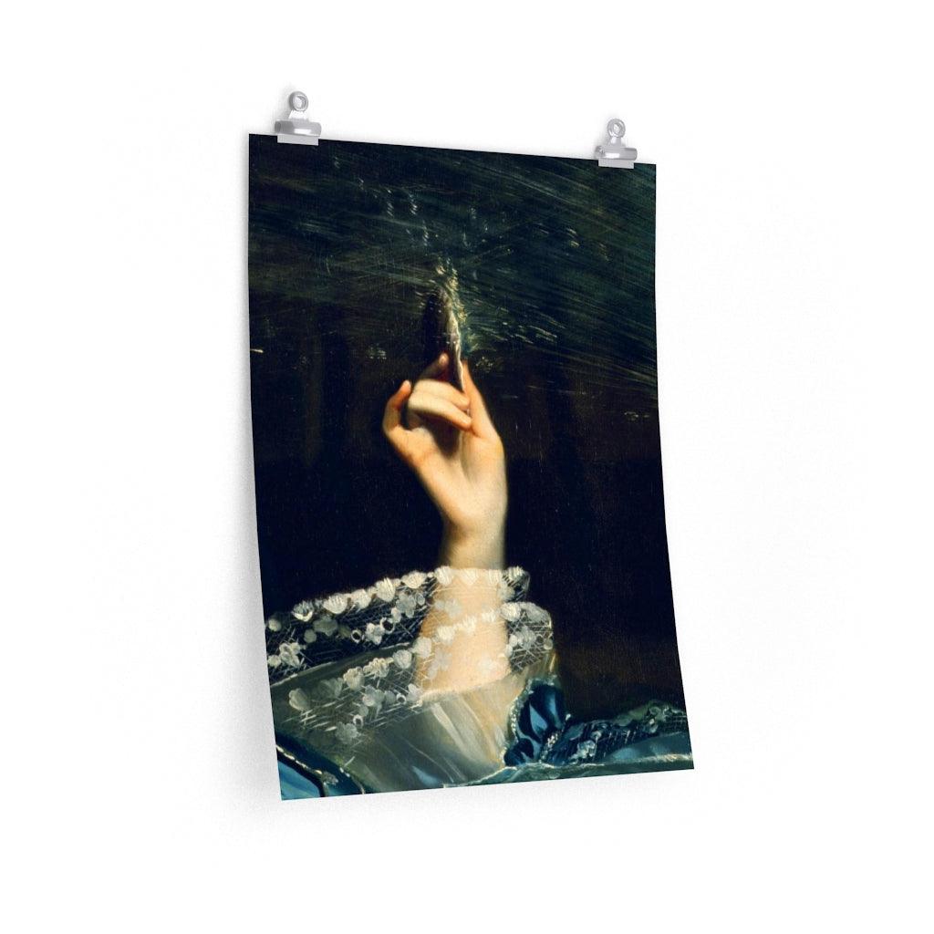 Dark Academia- Victorian Academia Decor Mysterious Painting Of A Hand Print Poster - Art Unlimited