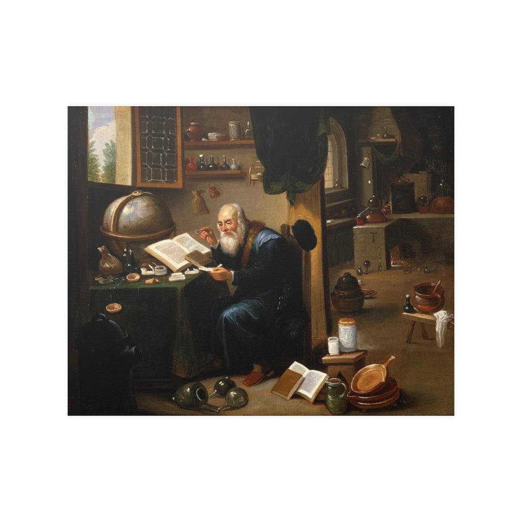 David Teniers An Alchemist In His Laboratory Print Poster - Art Unlimited