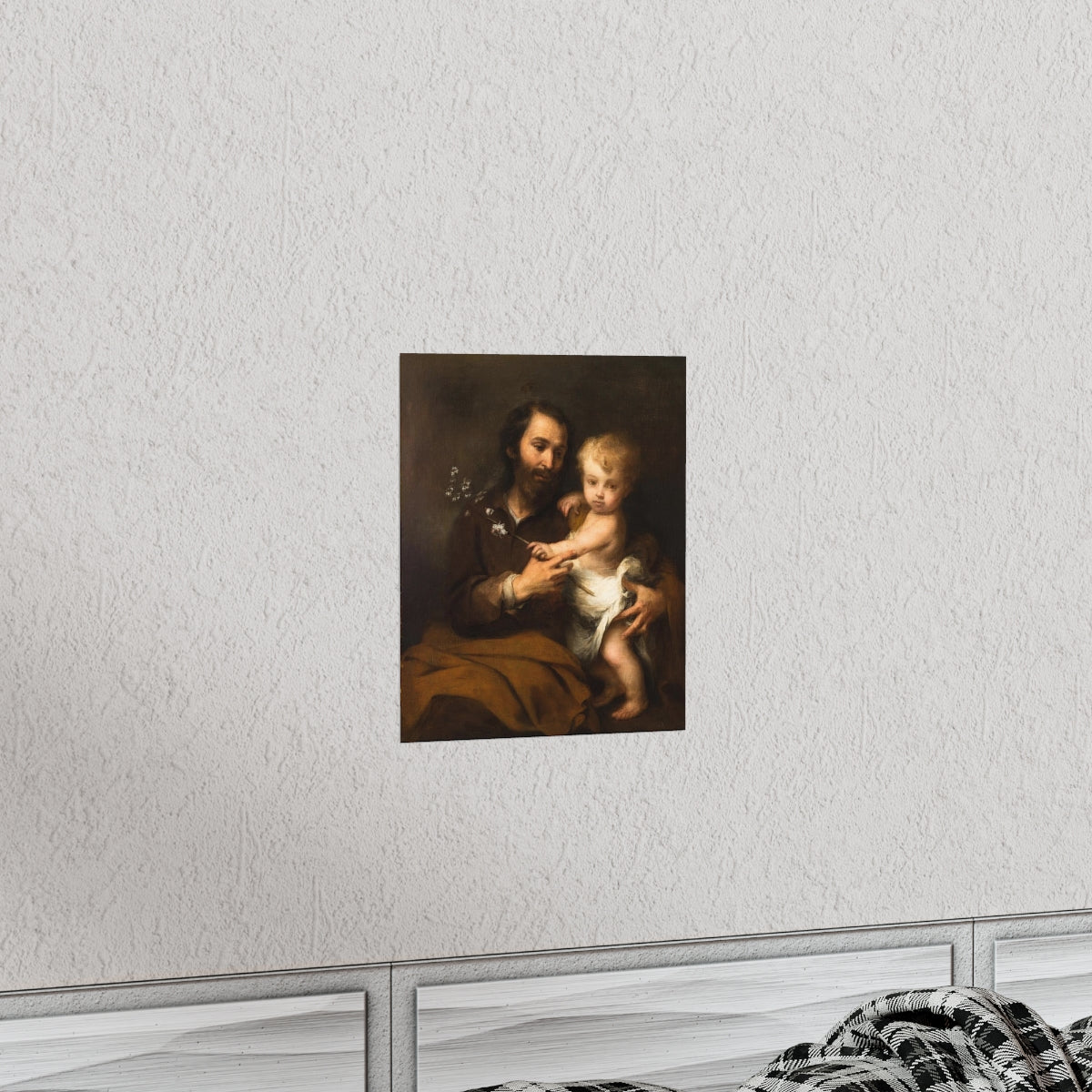 Saint Joseph And Baby Jesus Print Poster