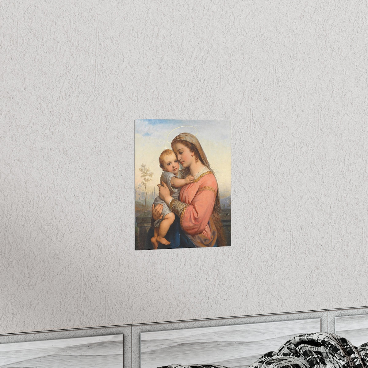 Madonna And Child Franz Russ Print Poster