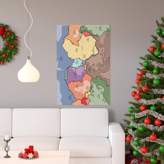 Tectonic Plates Map Print Poster - Art Unlimited