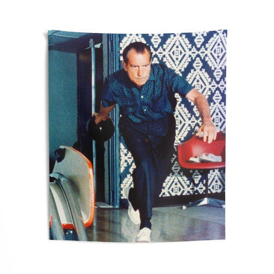 Richard Nixon Bowling Wall Tapestry - Art Unlimited