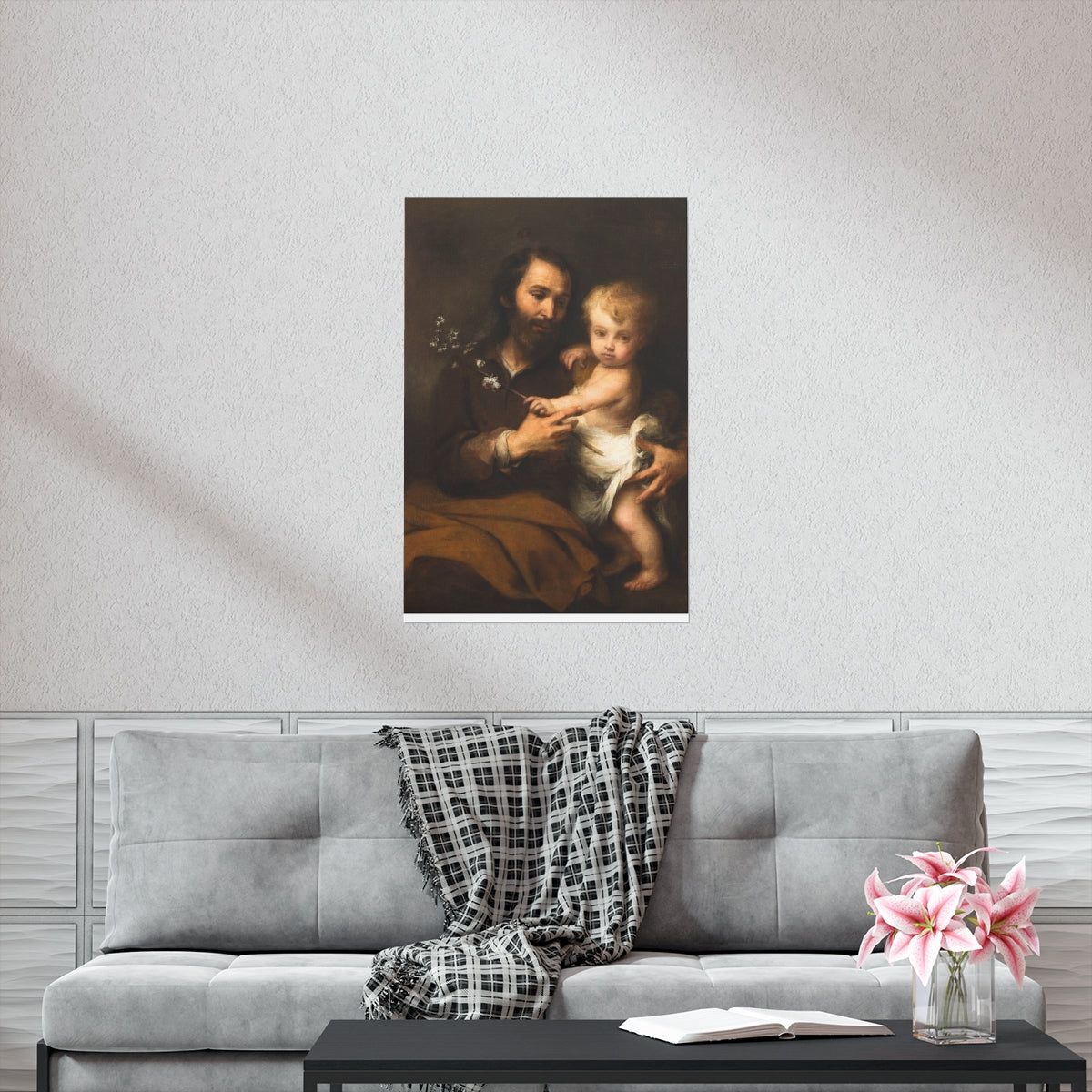 Saint Joseph And Baby Jesus Print Poster