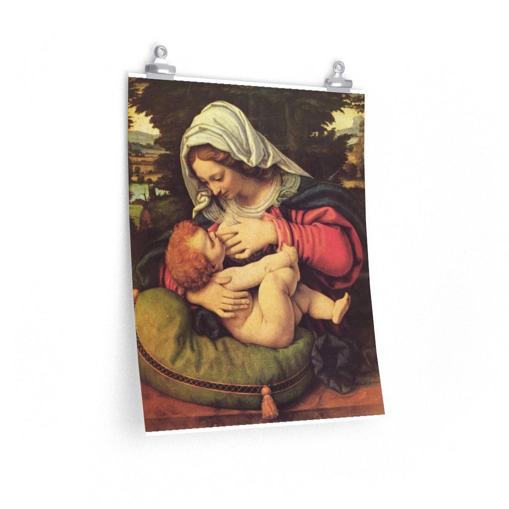 The Virgin And Child By Andrea Solario Print Poster - Art Unlimited