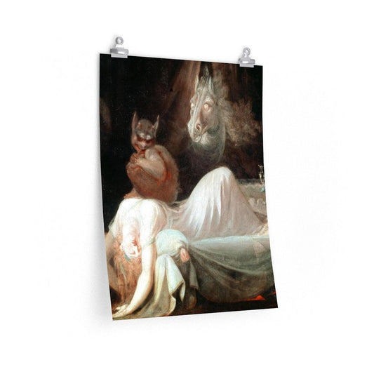 The Nightmare Woman Horse Spirit Demon Romantic Painting By Henry Fuseli Repro Print Poster - Art Unlimited