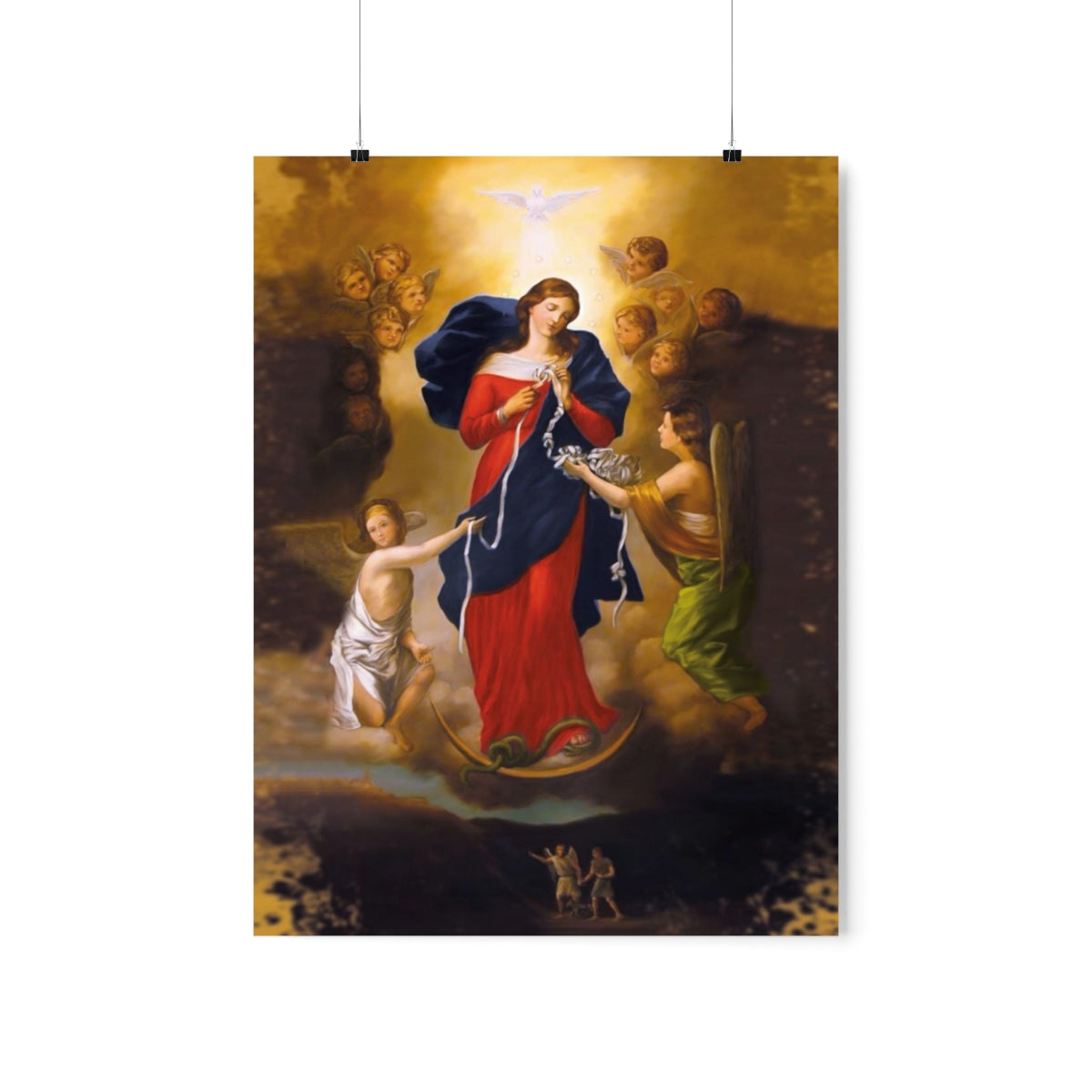 Our Lady Undoer Of Knots Portrait Print Poster