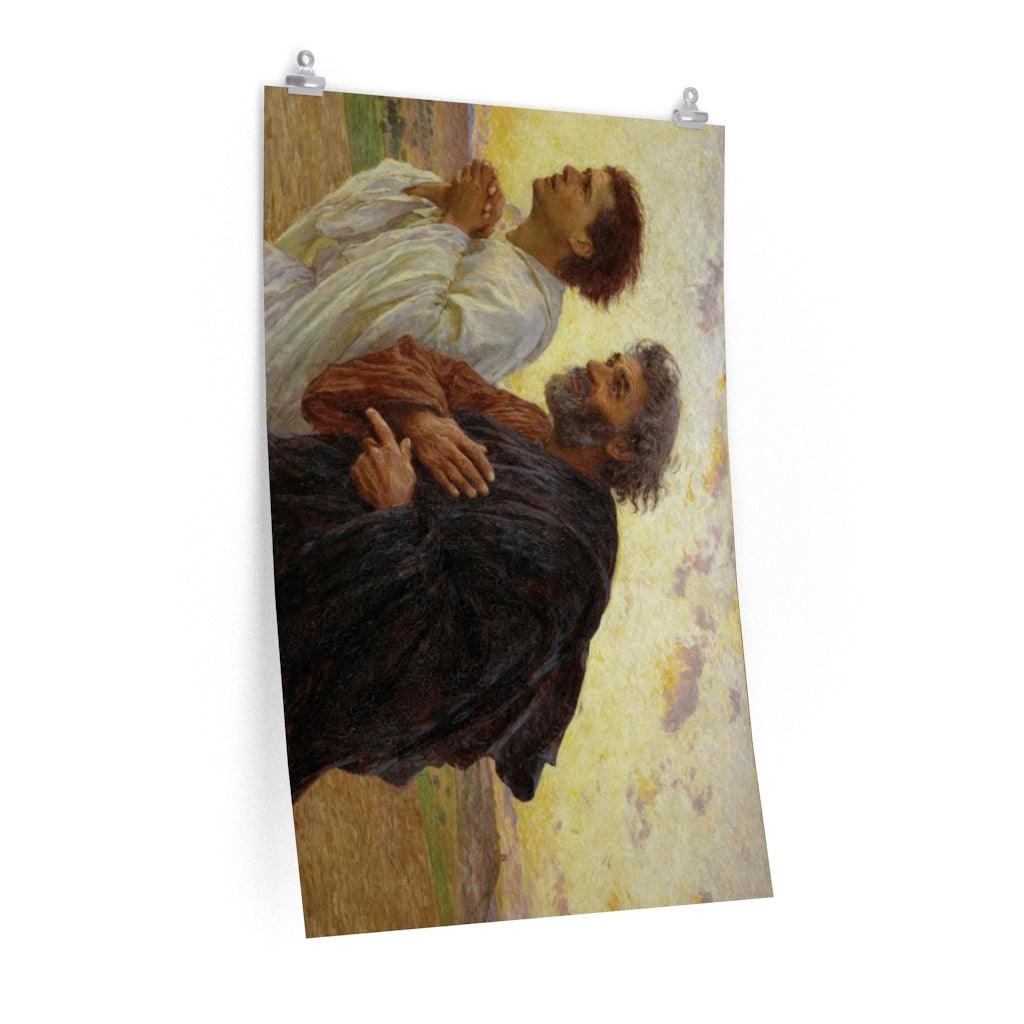 Disciples Peter And John Running To The Tomb On The Morning Of The Resurrection Print Poster - Art Unlimited