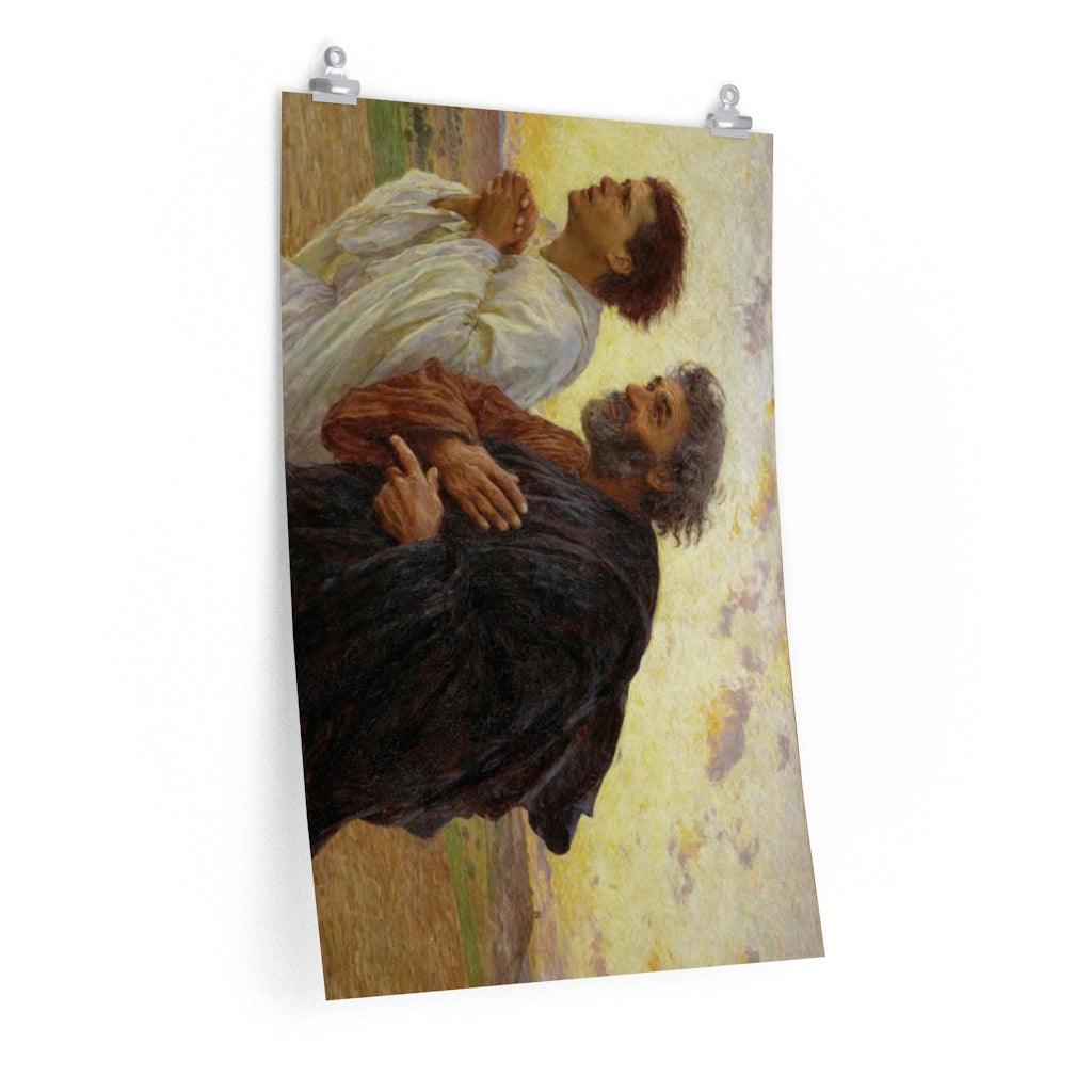 Disciples Peter And John Running To The Tomb On The Morning Of The Resurrection Print Poster - Art Unlimited