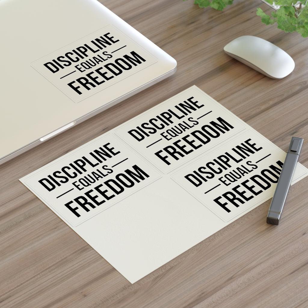 Discipline Equals Freedom Sticker Sheet - Art Unlimited