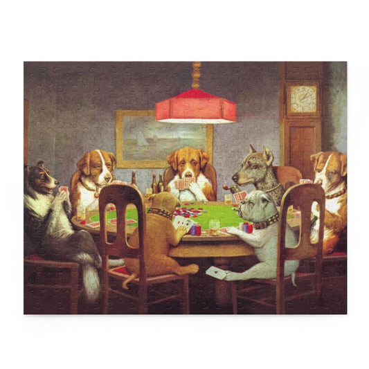 Dogs Playing Poker A Friend In Need Puzzle - Art Unlimited