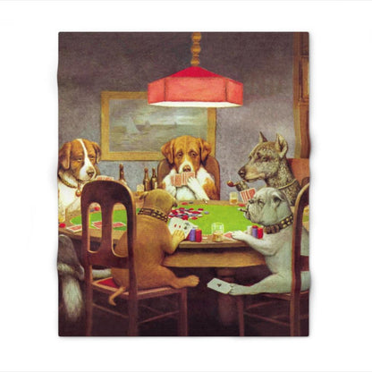 Dogs Playing Poker A Friend In Need Throw Blanket - Art Unlimited