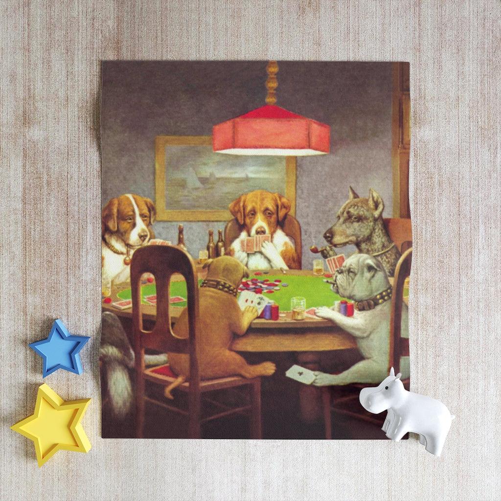 Dogs Playing Poker A Friend In Need Throw Blanket - Art Unlimited