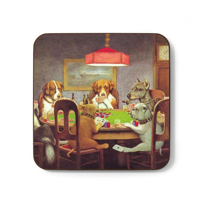 Dogs Playing Poker By Coolidge Hardboard Back Coaster - Art Unlimited