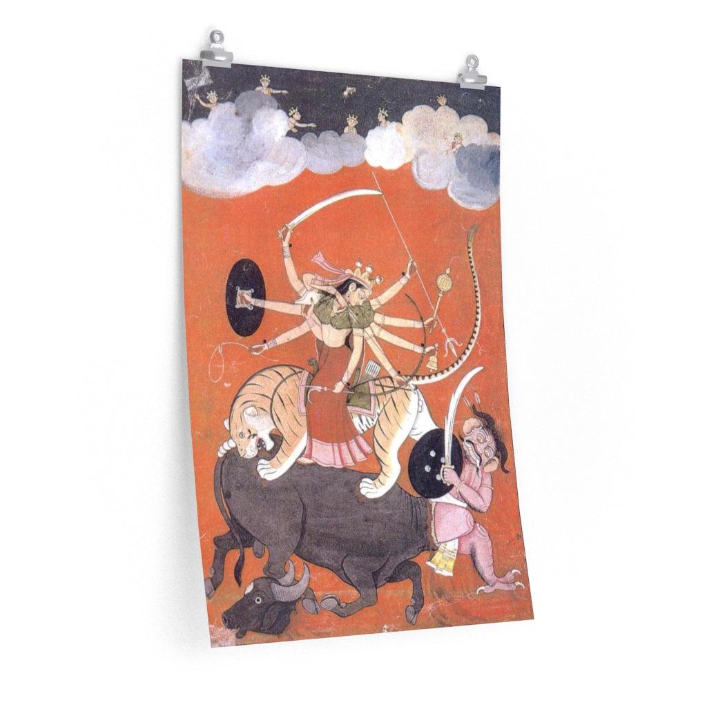 Durga Mini Goddess Print Poster - Art Unlimited