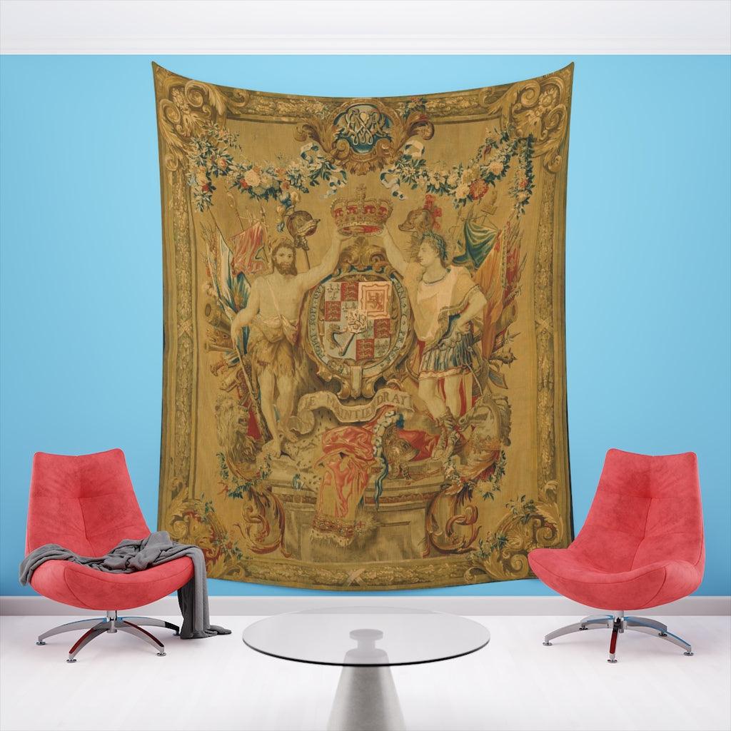 The Arms Of William And Mary - Flemish Family Wall Tapestry - Art Unlimited