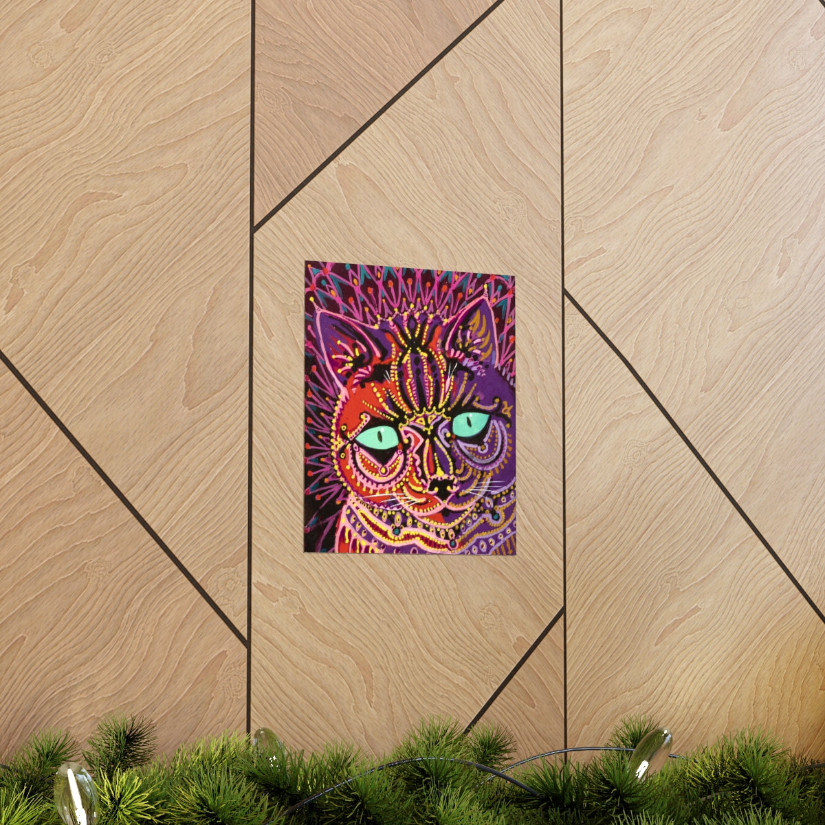 Louis Wain Kaleidoscope Cat Print Poster