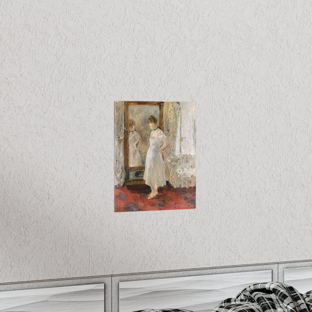 Berthe Morisot - French Impressionist - The Psyche Mirror Print Poster