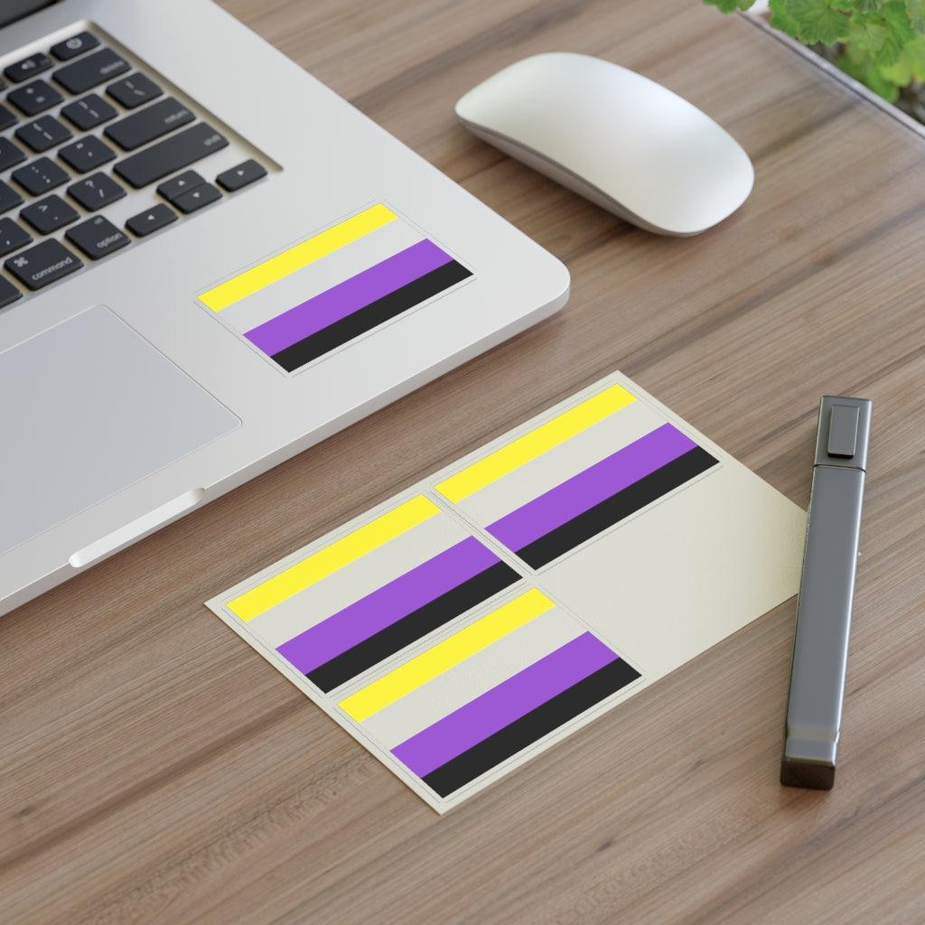 Nonbinary Pride Flag Sticker Sheet - Art Unlimited